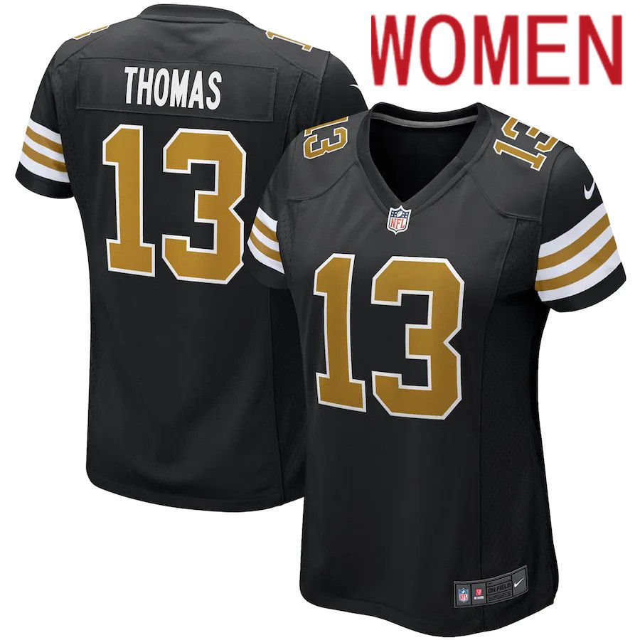 Women New Orleans Saints 13 Michael Thomas Nike Black Alternate Game NFL Jersey